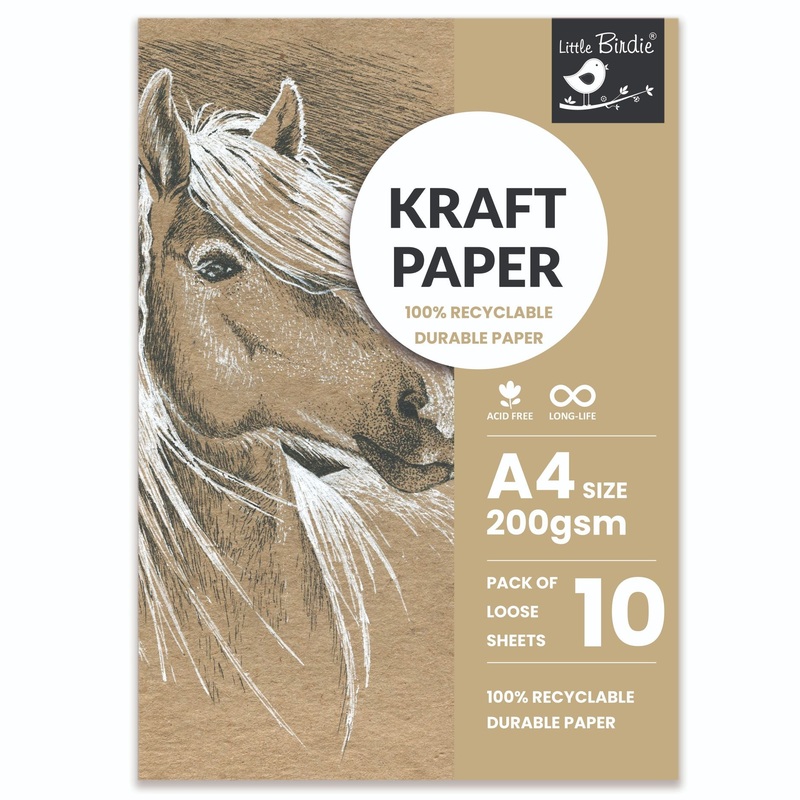 Kraft Paper A4 Size 200 Gsm Pack Of 10 Sheets