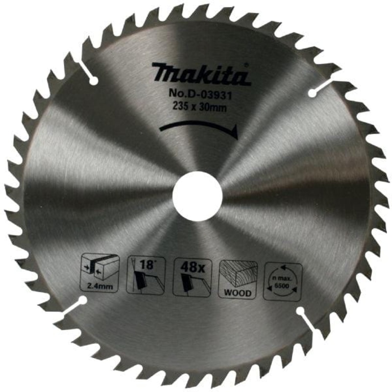 Makita Standard 2.3mm 235mm dia. TCT Saw Blade for Portable Saws