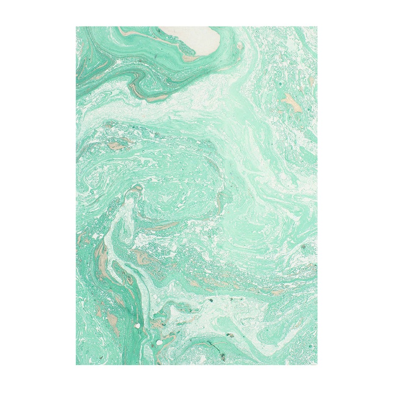 Marbled Paper Gleaming Green A4 1Sheet Lb