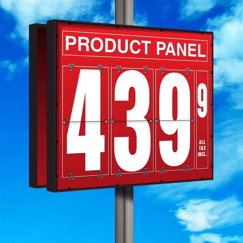 20 Flip Numbers- Single-Product, Double-Sided Pole Mount