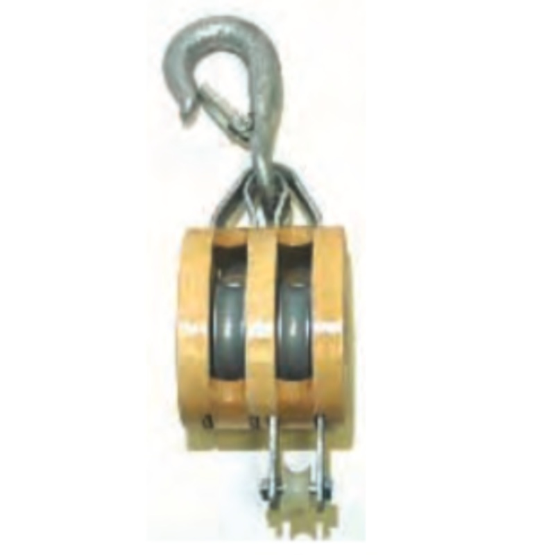 4 DOUBLE IRON STRAP WOOD BLOCK