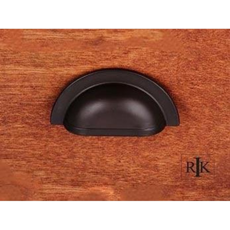 Smooth Half Circle Cup Pull 3 5/8 (92mm) – Oil Rubbed Bronze