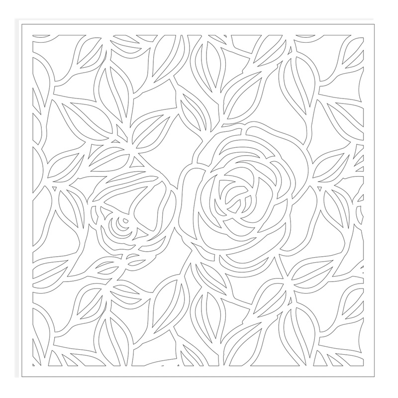 Stencil Rose Trellis 4 X 4Inch 1Pc Pbci Lb