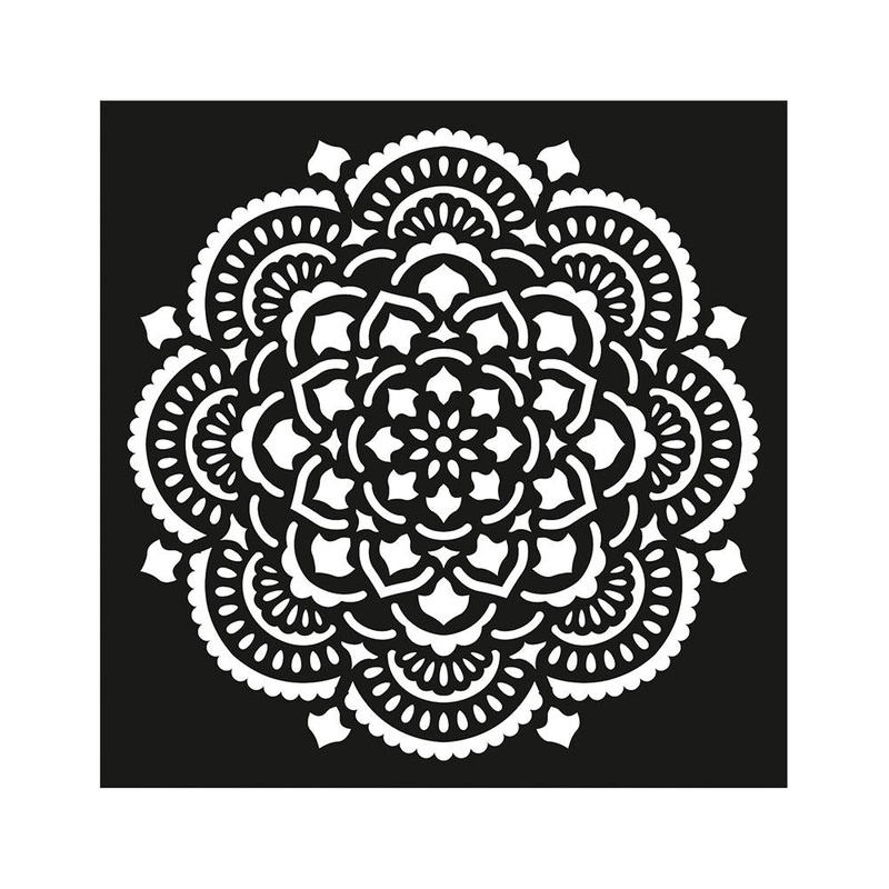 Stencil Timeless Mandala 4X4Inch 1Pc Lb