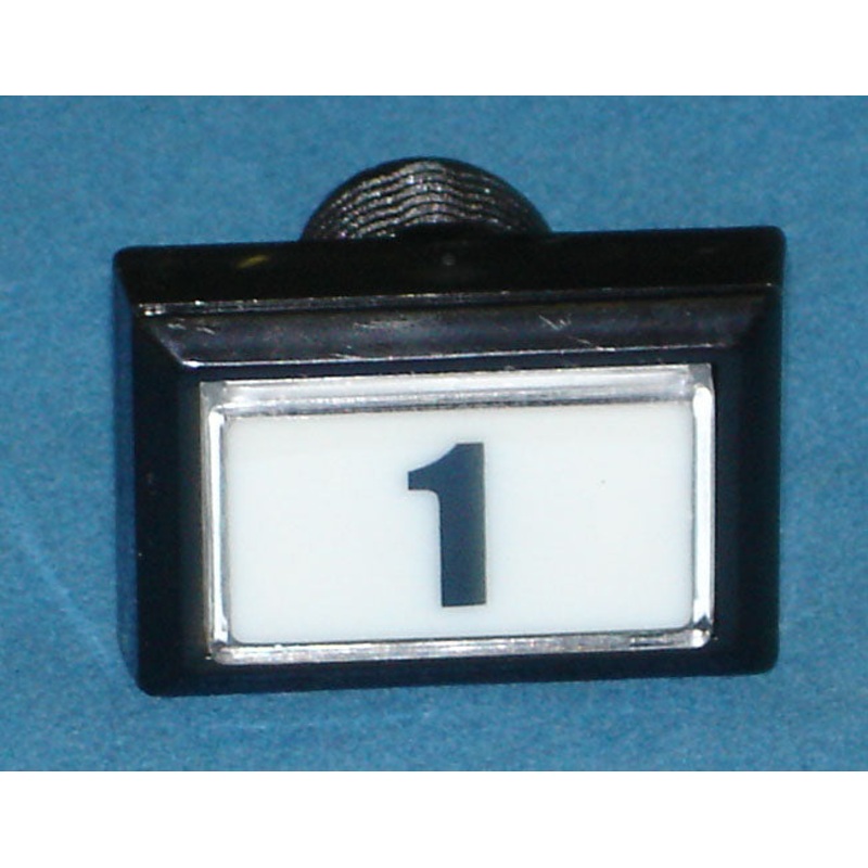 1 BUTTON LOW PROFILE RECT. W/LED BULB [DN2004S01]