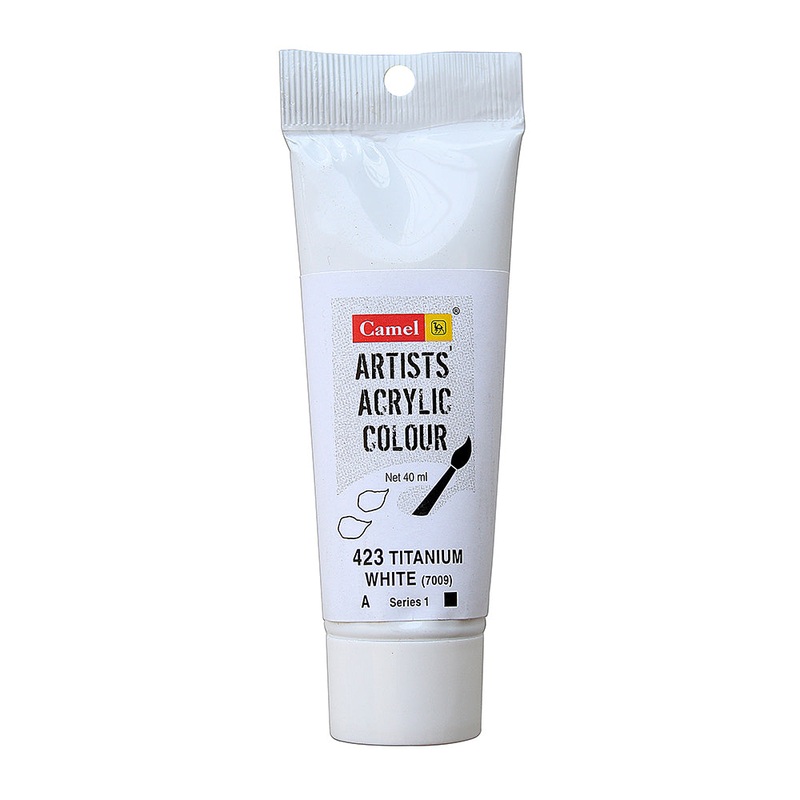 Artist Acrylic Colour Sr1 Titanium White 40Ml Tube Camlin