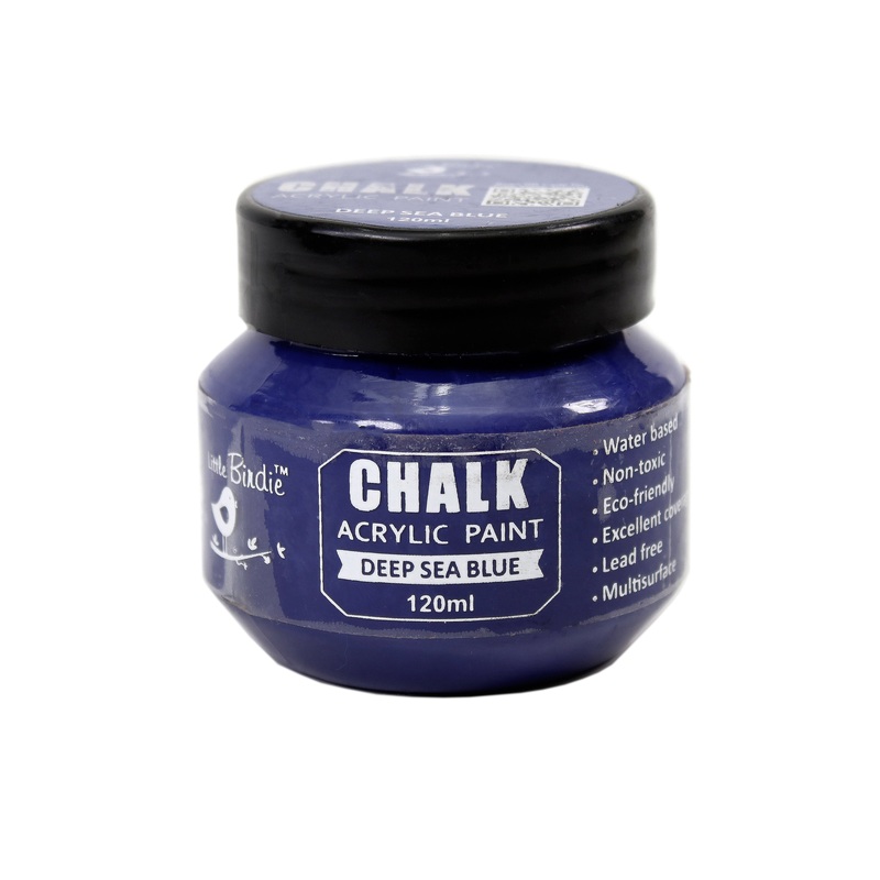 Home Decor Chalk Paint Deep Sea Blue 120ml Bottle