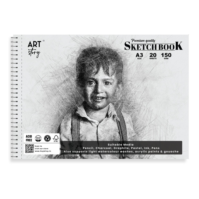 Sketch Book Premium Quality A3 Wire O Binding 150Gsm 20Sheets Lb