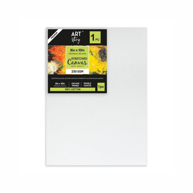 Eco Stretched Canvas Frame 12X12Mm 230Gsm 8 X 10Inch 1Pc