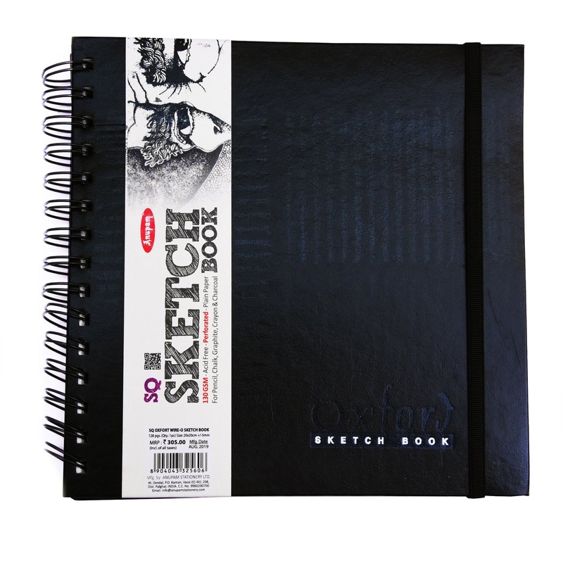 Oxford Sketch Drawing Book Wireo Bound 20X20Cm 140Gsm Square 128Pages An