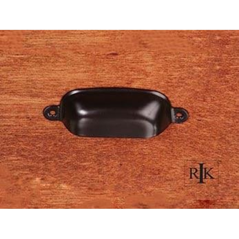 Flat Box Cup Pull  3 3/4 (95mm) – Oil Rubbed Bronze