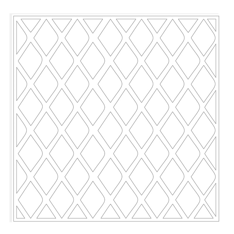 Stencil Diamond Trellis 4 X 4Inch 1Pc Pbci Lb