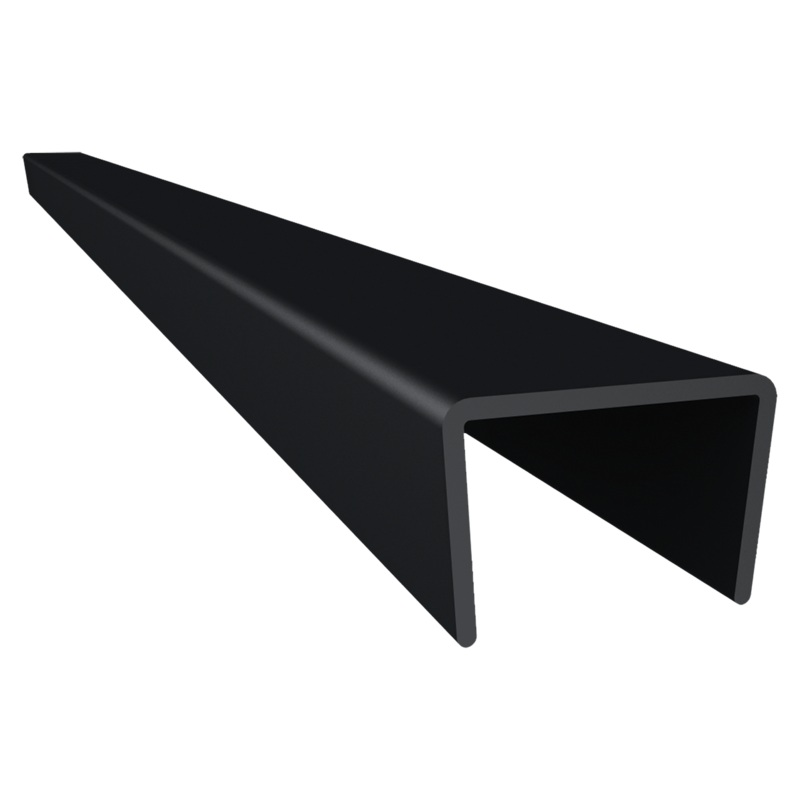 1/2 PVC Plastic U-Cap Extrusion, 10 Feet Length