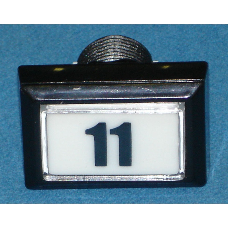 11 BUTTON LOW PROFILE RECT. W/LED BULB [DN2004S11]