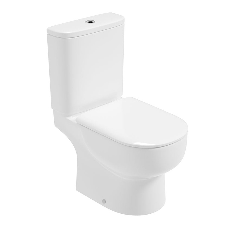 VIA Rimless Open Back Closed Coupled WC & Sequence Soft Close Seat