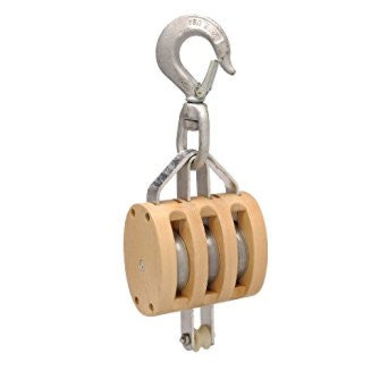 4 TRIPLE IRON STRAP WOOD BLOCK