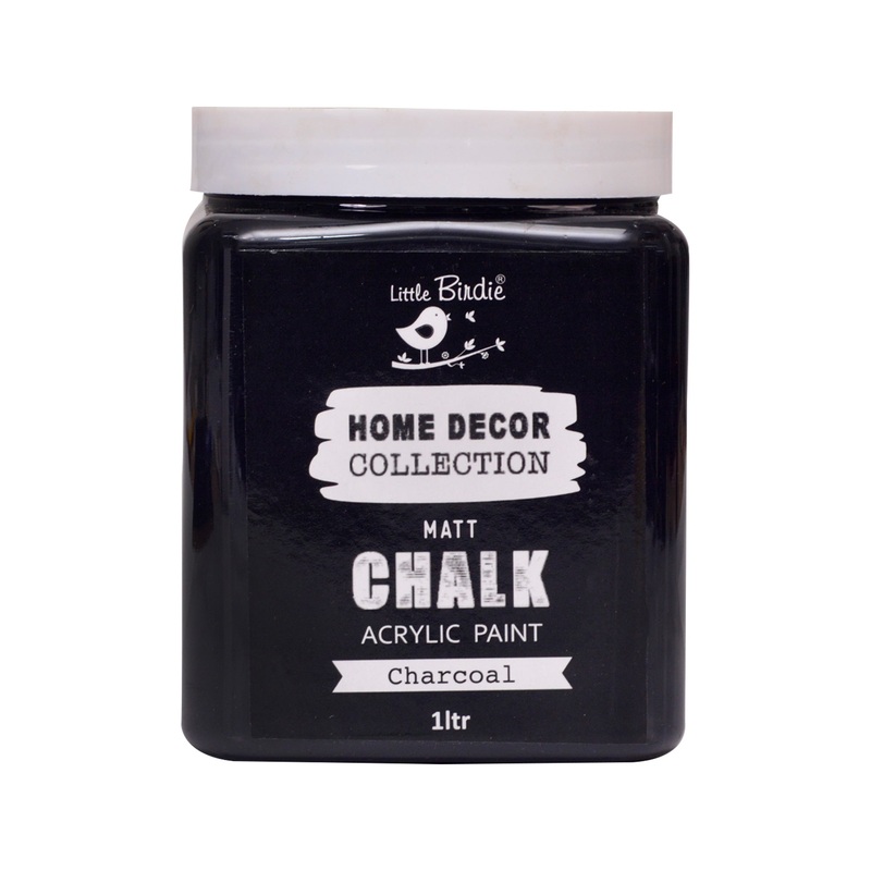 Home Decor Chalk Paint Charcoal 1Litre Jar