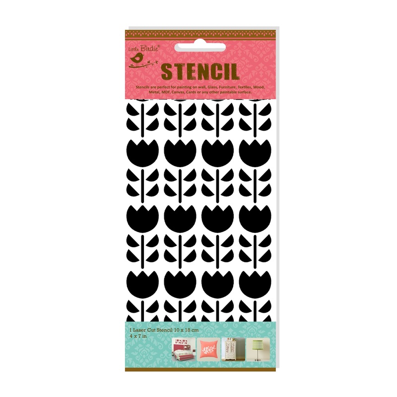 Stencil Tulip Valley 4 X7Inch 1Pc Pbci Lb
