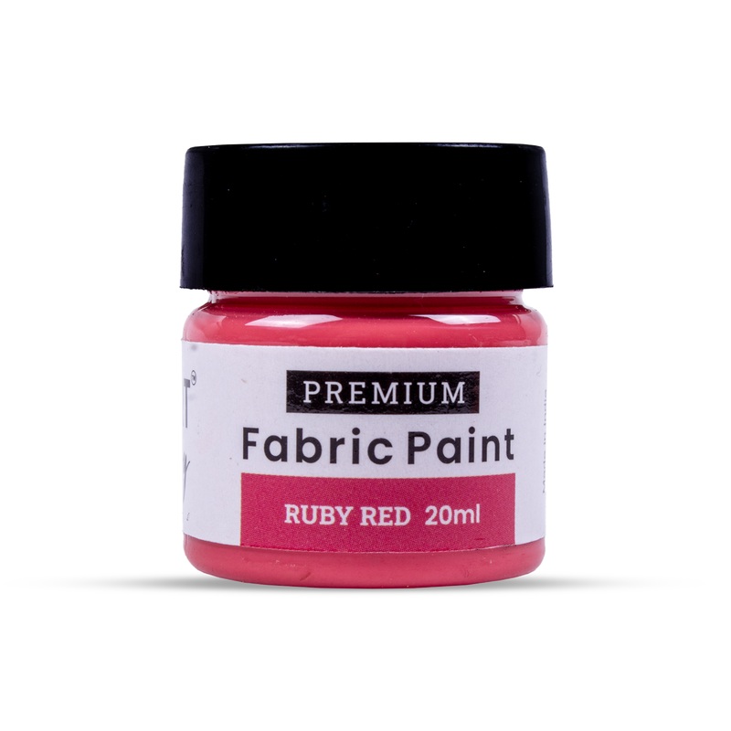 Acrylic Fabric Paint Ruby Red 20ml Bottle