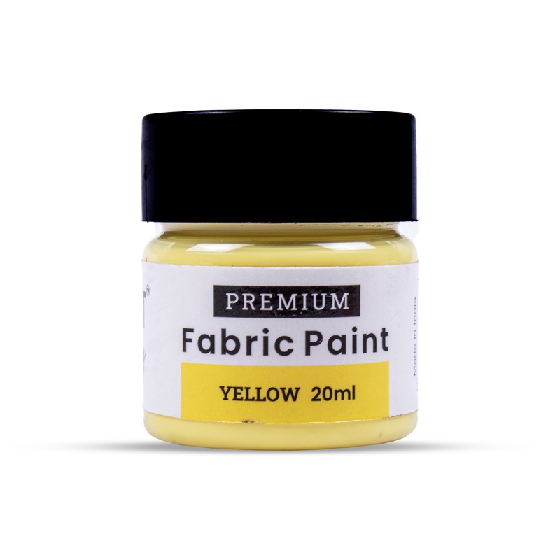 Acrylic Fabric Paint Yellow 20ml Bottle