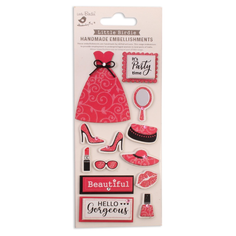 Handmade Stickers – Hello Gorgeous, 13pc, 1 Sheet