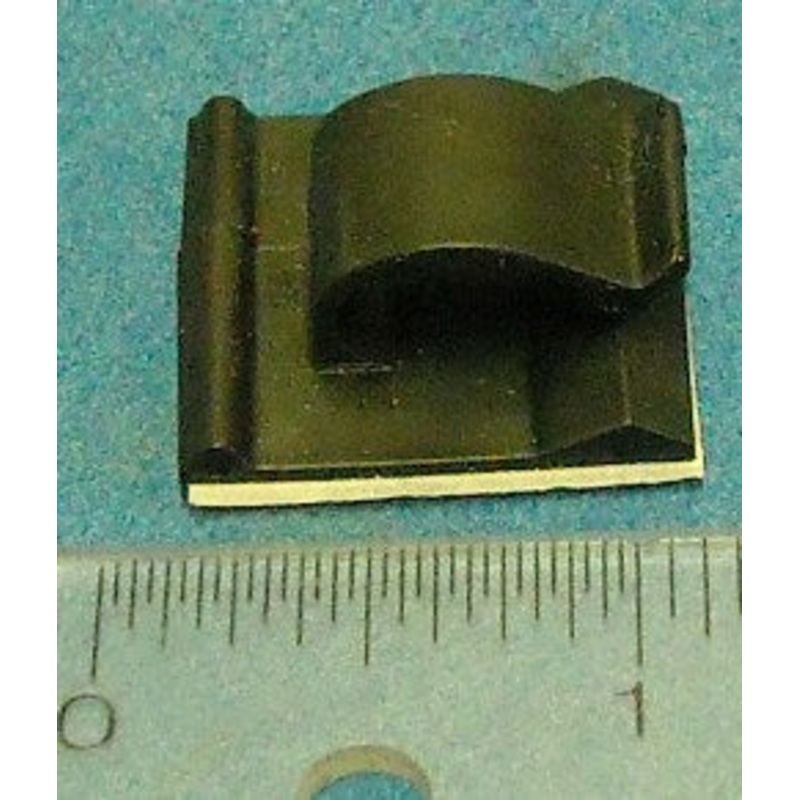 CABLE TIE DOWN (ADHESIVE) BLACK J CLAMP [E02195]