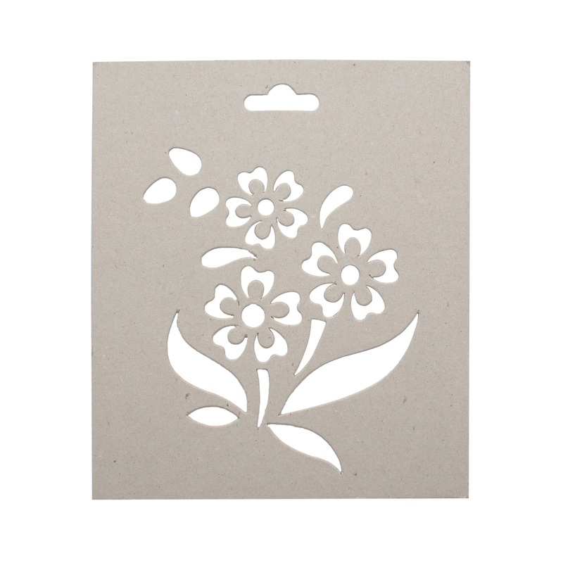 Chipboard Stencil – Chicory Flowers 6 X 7 inch