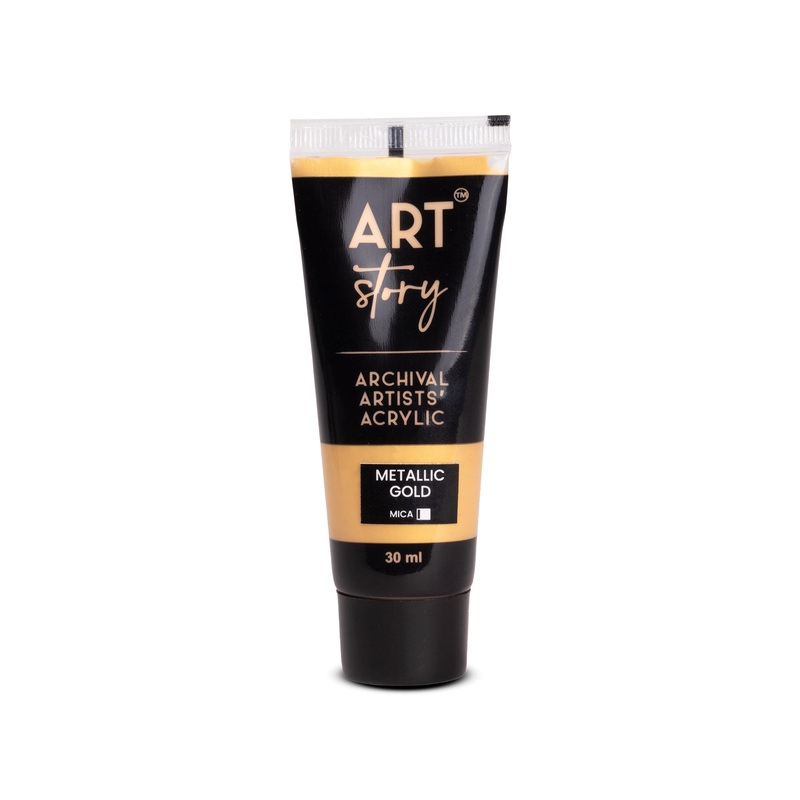 Metallic Artists Acrylic Colour Gold 30ml Tube