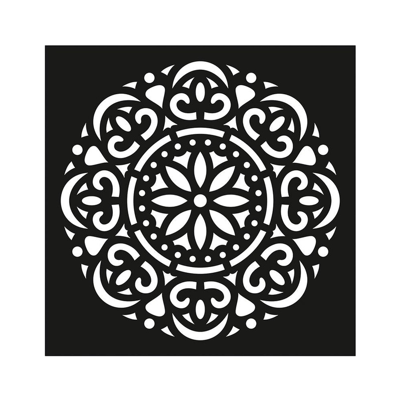 Stencil Mandala Extravaganza 4X4Inch 1Pc Lb
