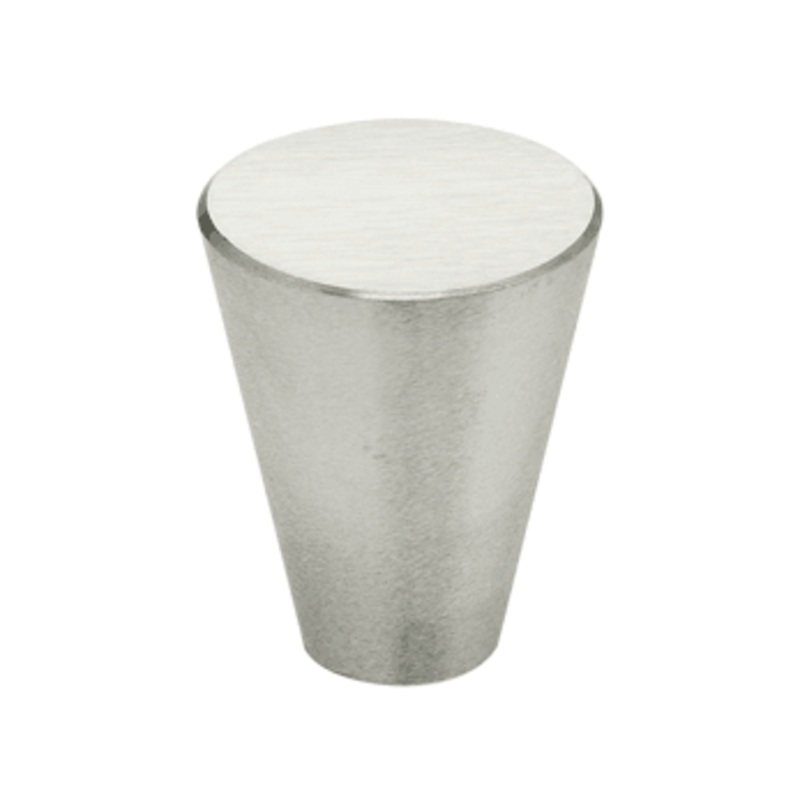 15/16 Diameter Omnia Tapered Cabinet Knob Satin Stainless Steel