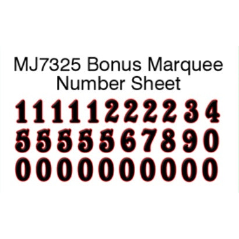 DECAL (NUMBER SET FOR SCORE MARQUEE) [MJ7325]