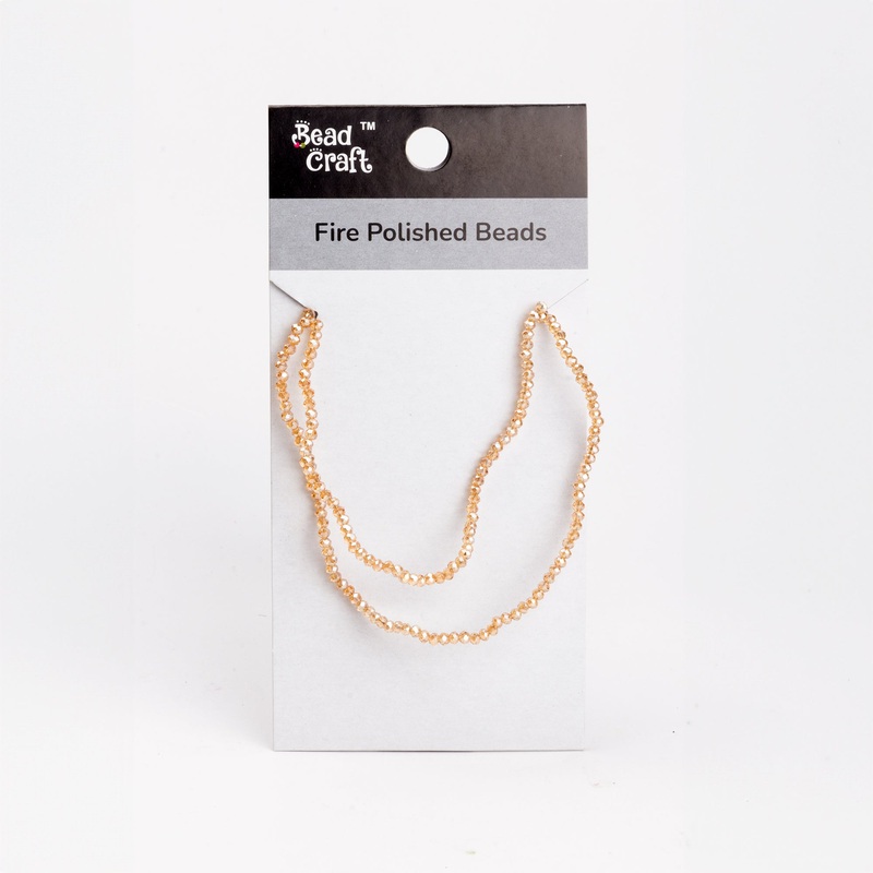 Fire Polished Beads Champagne Rainbow 2mm 1 String