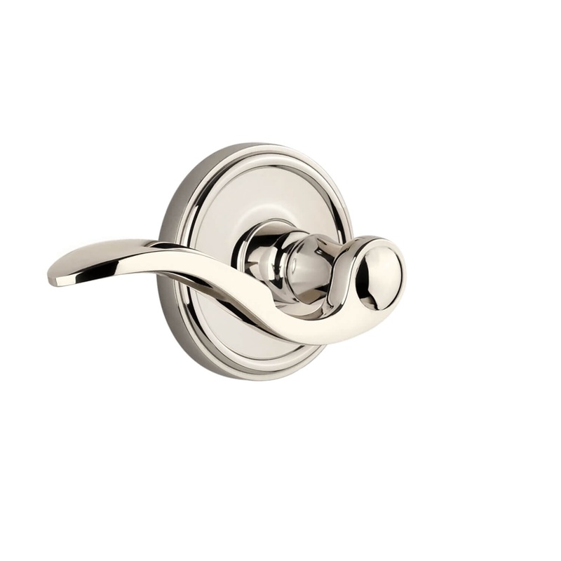 Georgetown Rosette with Bellagio Lever in Polished Nickel
