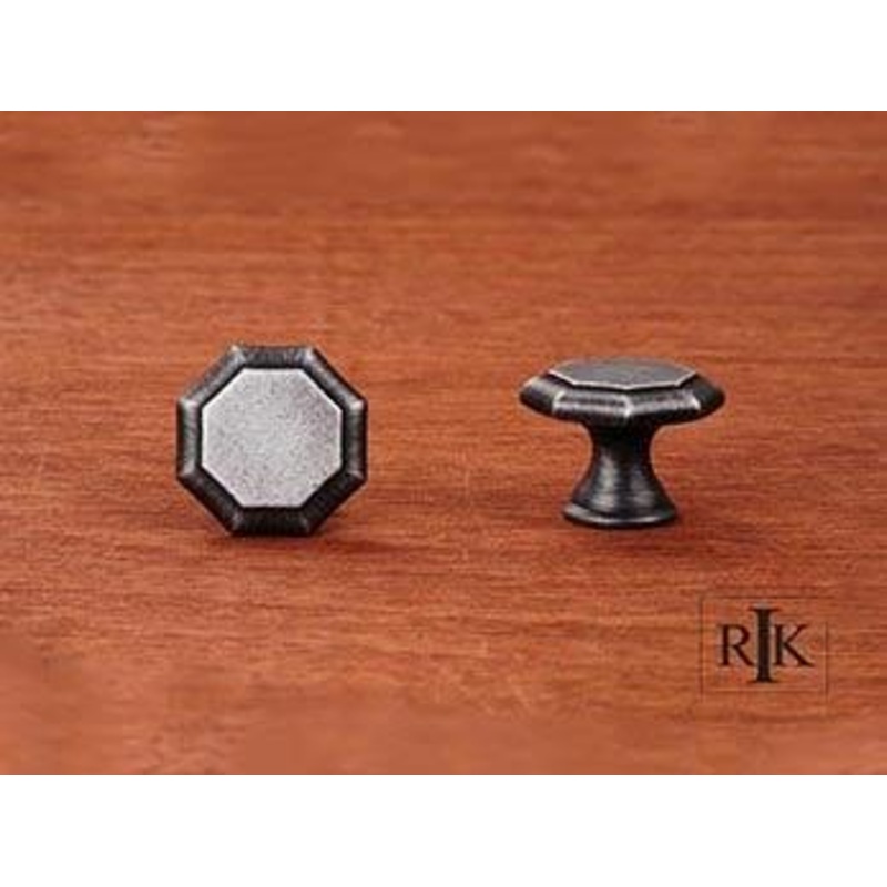 Octagonal Knob 1 1/4 (32mm) – Distressed Nickel