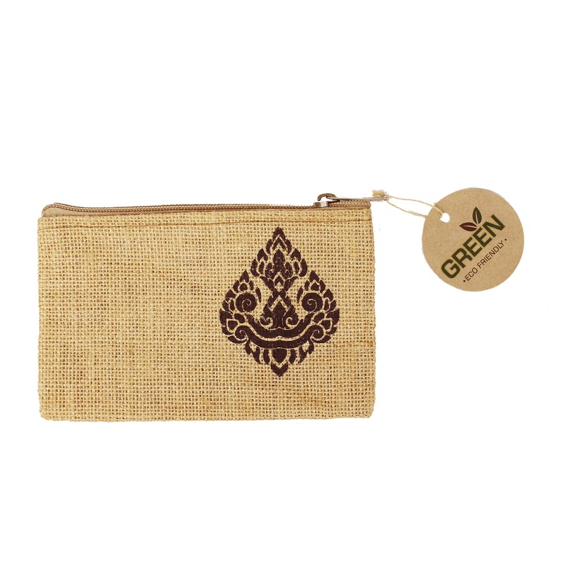 Printed Burlap Pouch 1pc