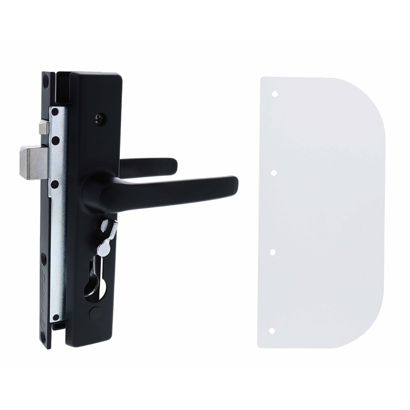 Carbine CSDL Screen Door Lock, Includes CSS-2 shield, Black