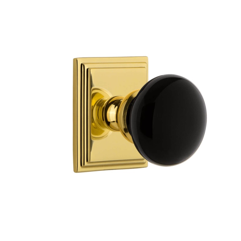 Carr Square Rosette with Coventry Knob in Lifetime Brass