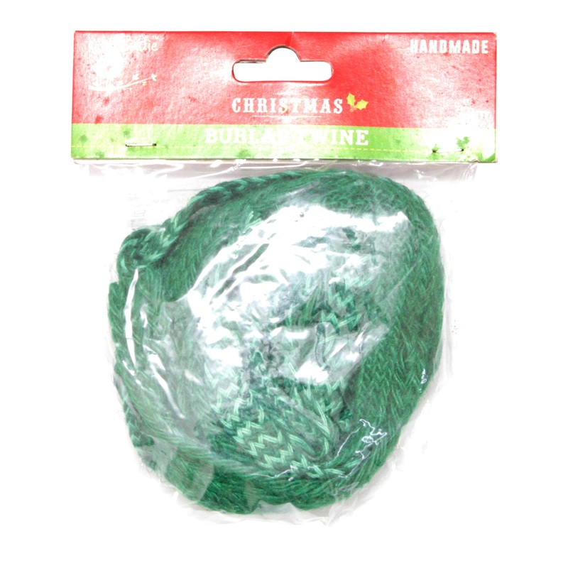 Christmas Burlap Twine Green 6mtr
