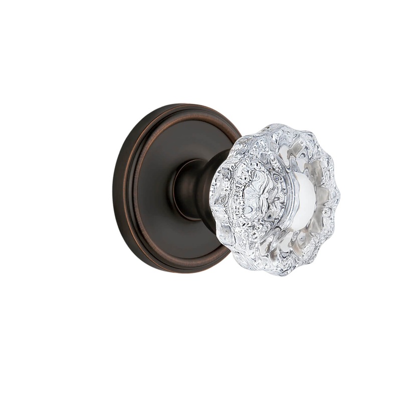 Georgetown Rosette with Versailles Crystal Knob in Timeles Bronze