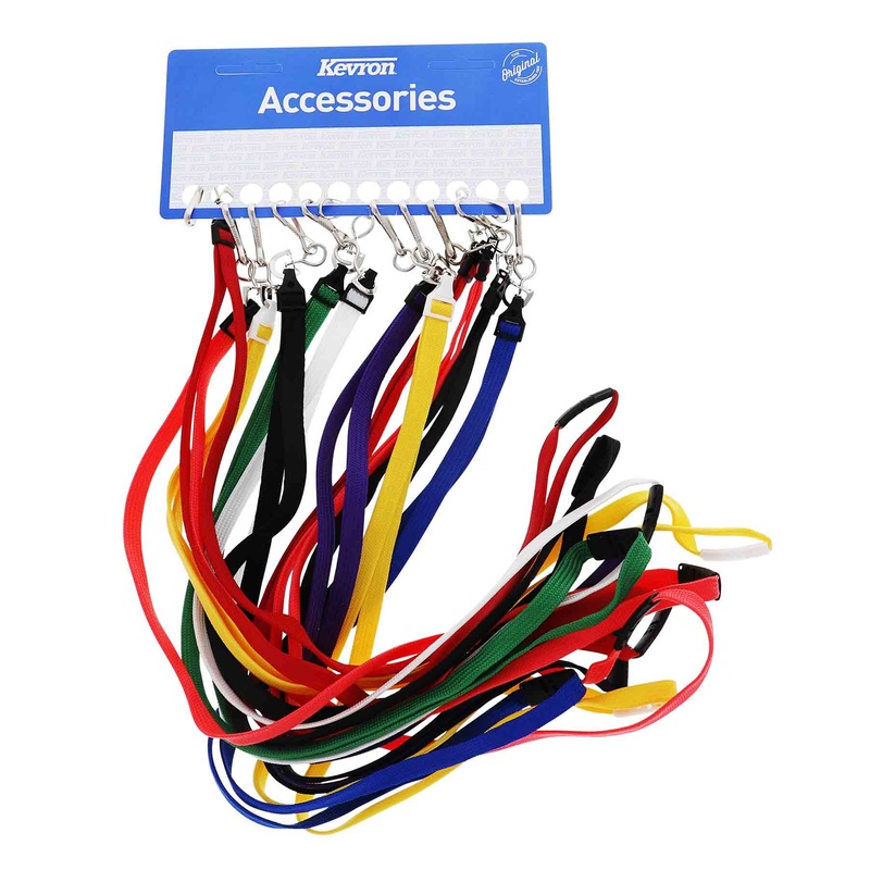 Kevron Breakaway Lanyard, Display Card 12, Assorted Colours