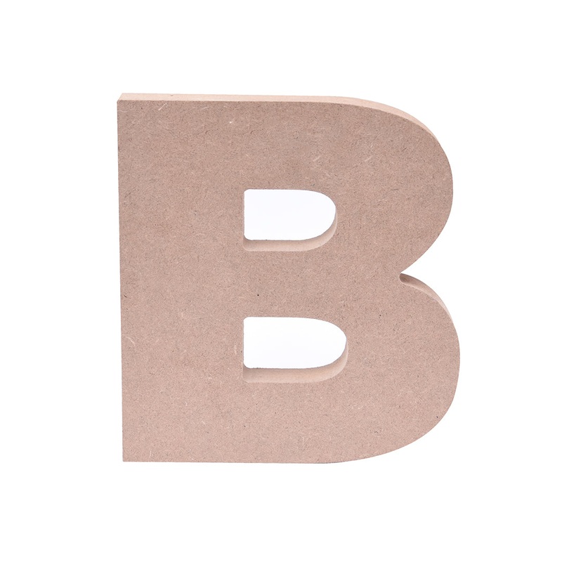 Mdf Alphabet B W5.5 X H6Inch 18Mm Thick 1Pc Lb
