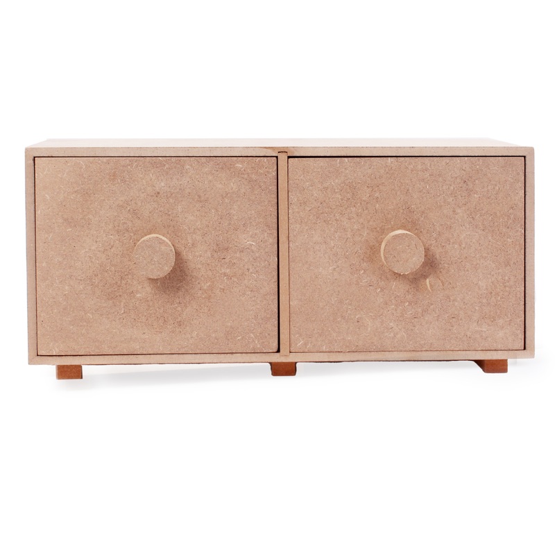 Mdf Desk Drawers 2Compartments W12.6 X H5.5 X D4.9Inch 5.5Mm Thick 1Pc Lb