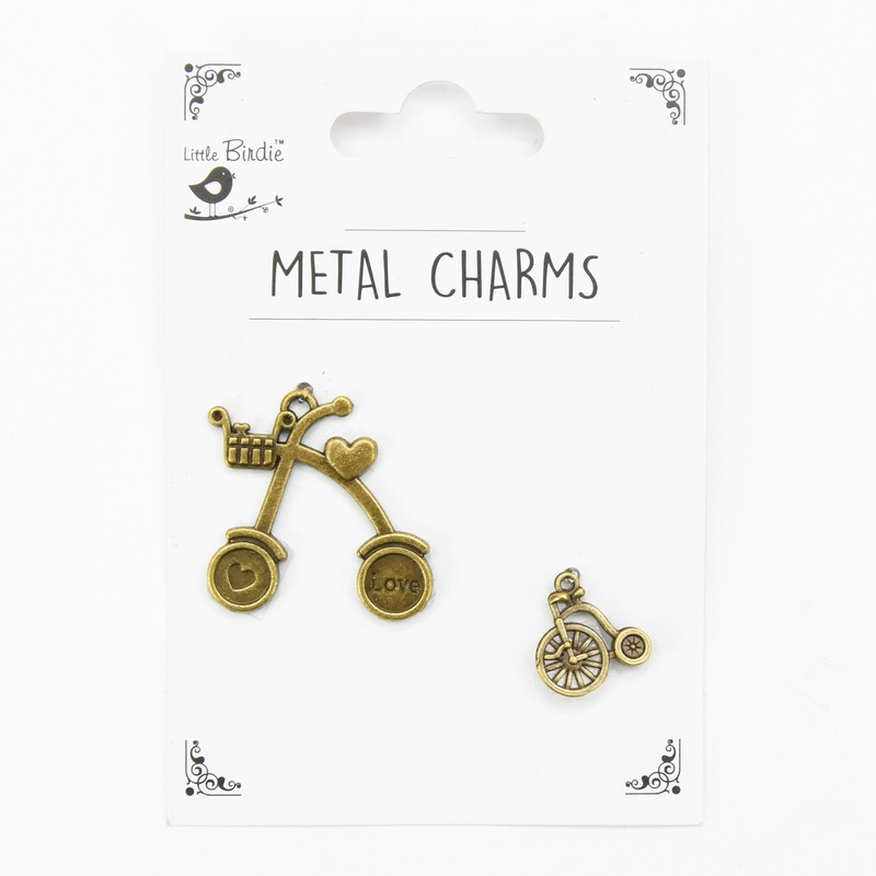 Metal Charms Cycle Ride 2Pcs Pbci Ib