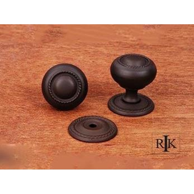 Rope Knob with Detachable Back Plate 1 1/4 (32mm) – Oil Rubbed Bronze