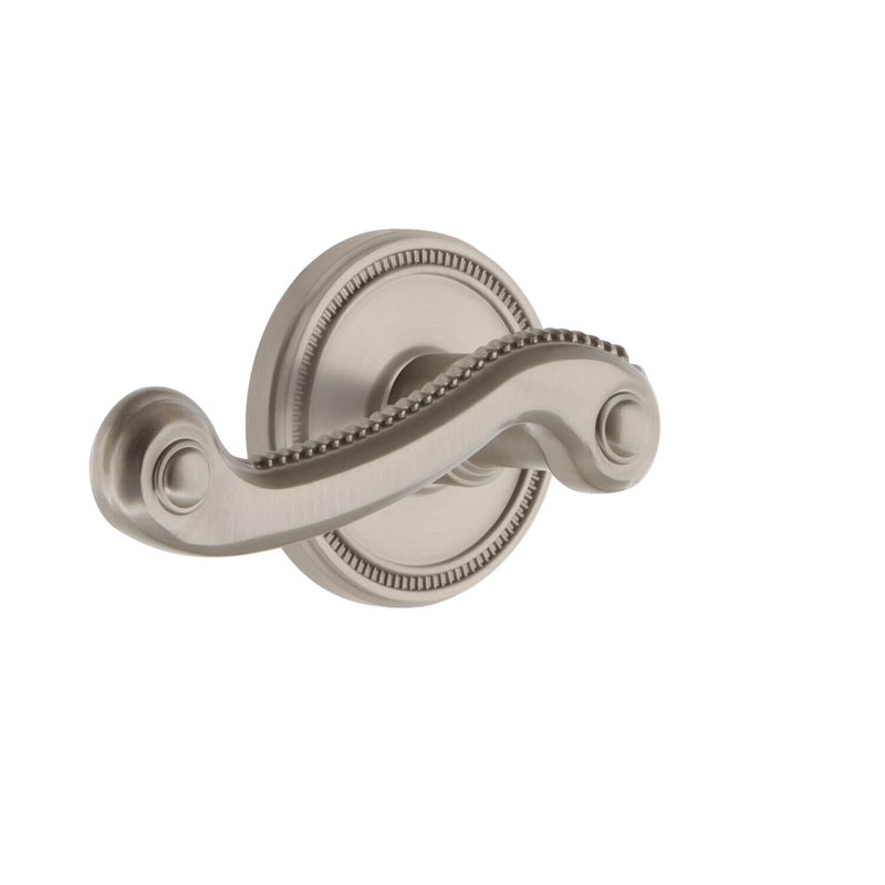 Soleil Rosette with Newport Lever in Satin Nickel