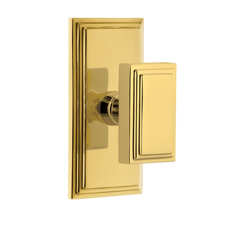 Carr Short Plate with Carr Knob in Lifetime Brass