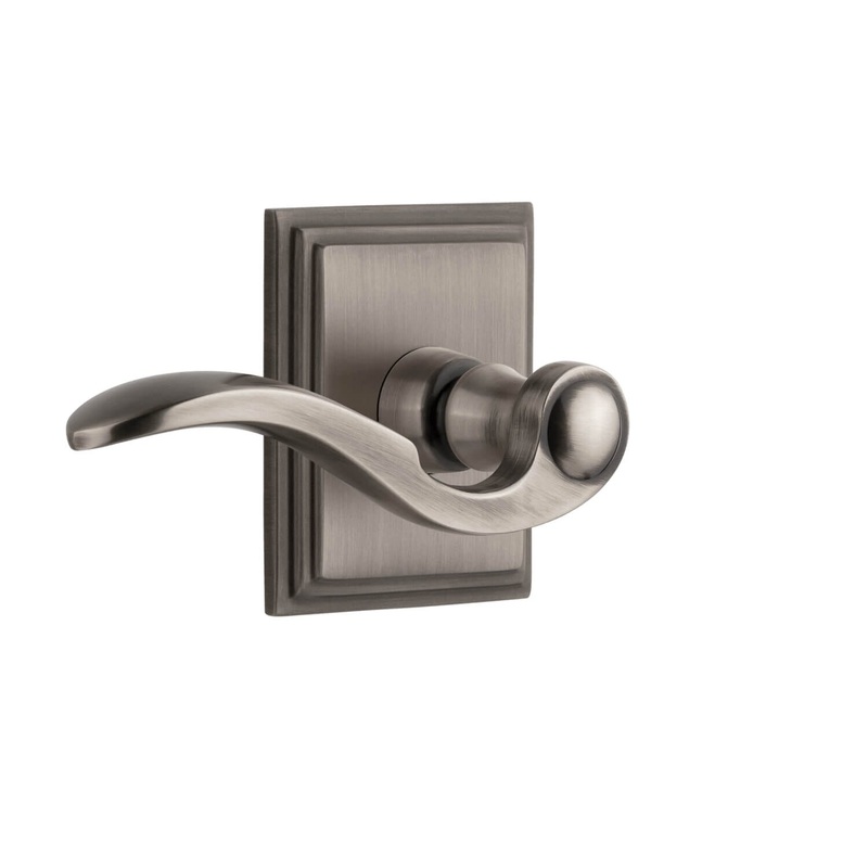 Carr Square Rosette with Bellagio Lever in Antique Pewter