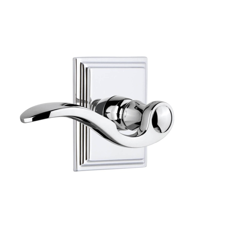 Carr Square Rosette with Bellagio Lever in Bright Chrome