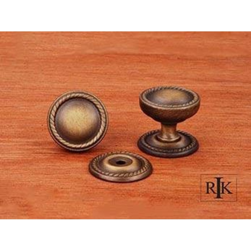 Flat Rope Knob with Detachable Back Plate 1 1/4 (32mm) – Antique English