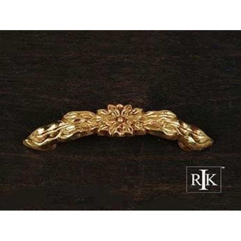 Flower Pull 3 – Polished Brass